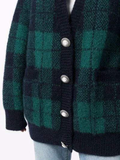 green check cardigan