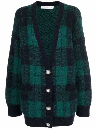 green checkered cardigan