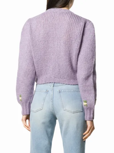 alessandra rich cardigan purple