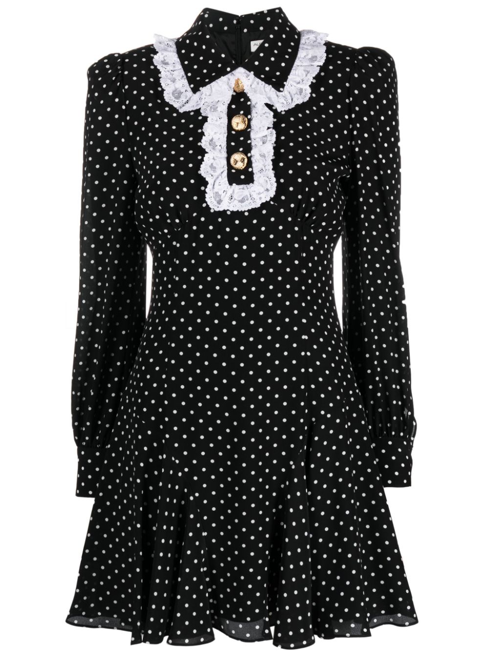 lace trimmed polka dot mini dress Alessandra Rich Eraldo