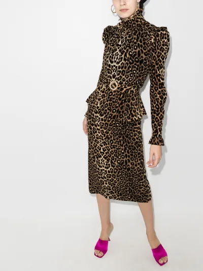 leopard print peplum dress