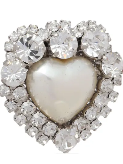 Alessandra rich pearl hot sale heart earrings