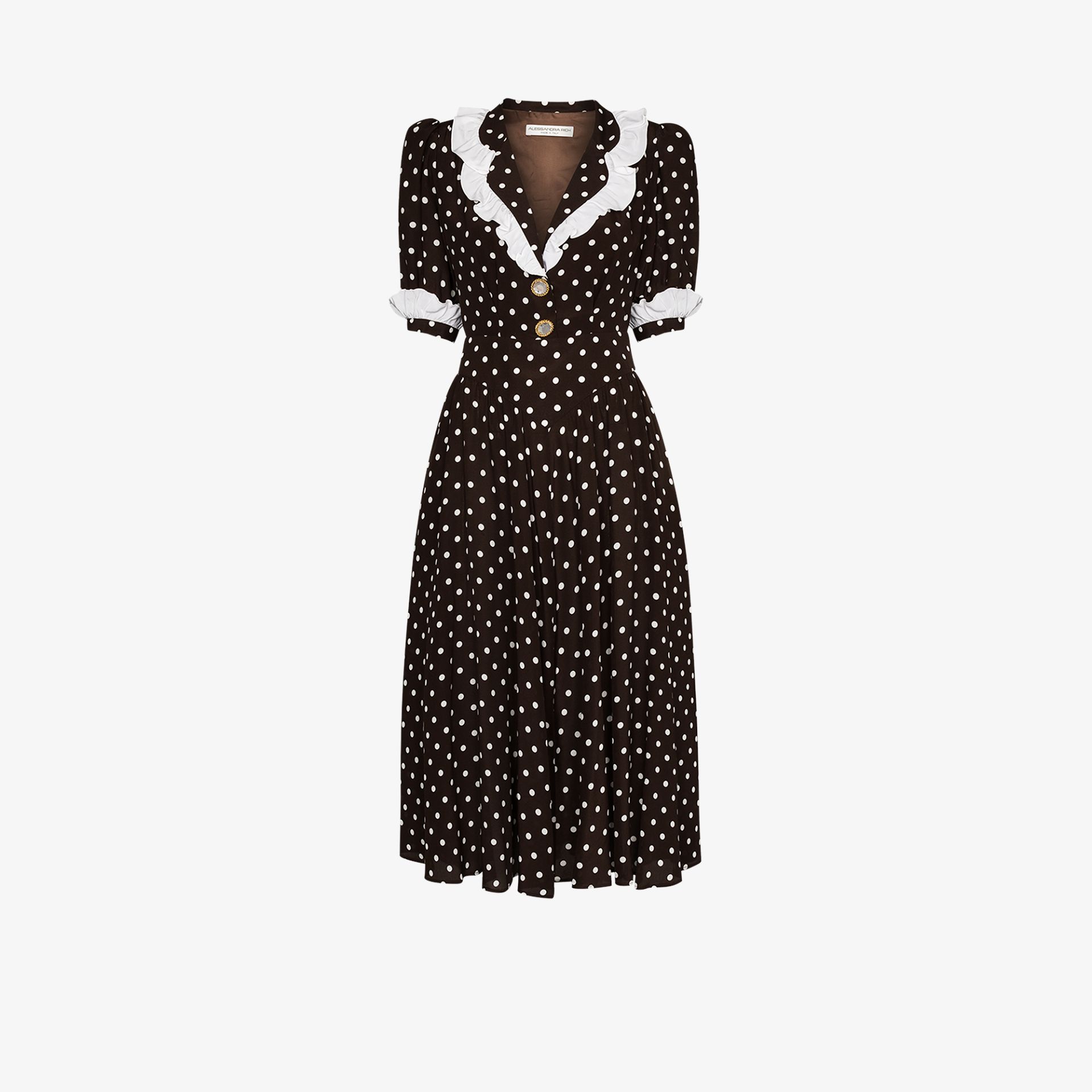 alessandra rich polka dot dress