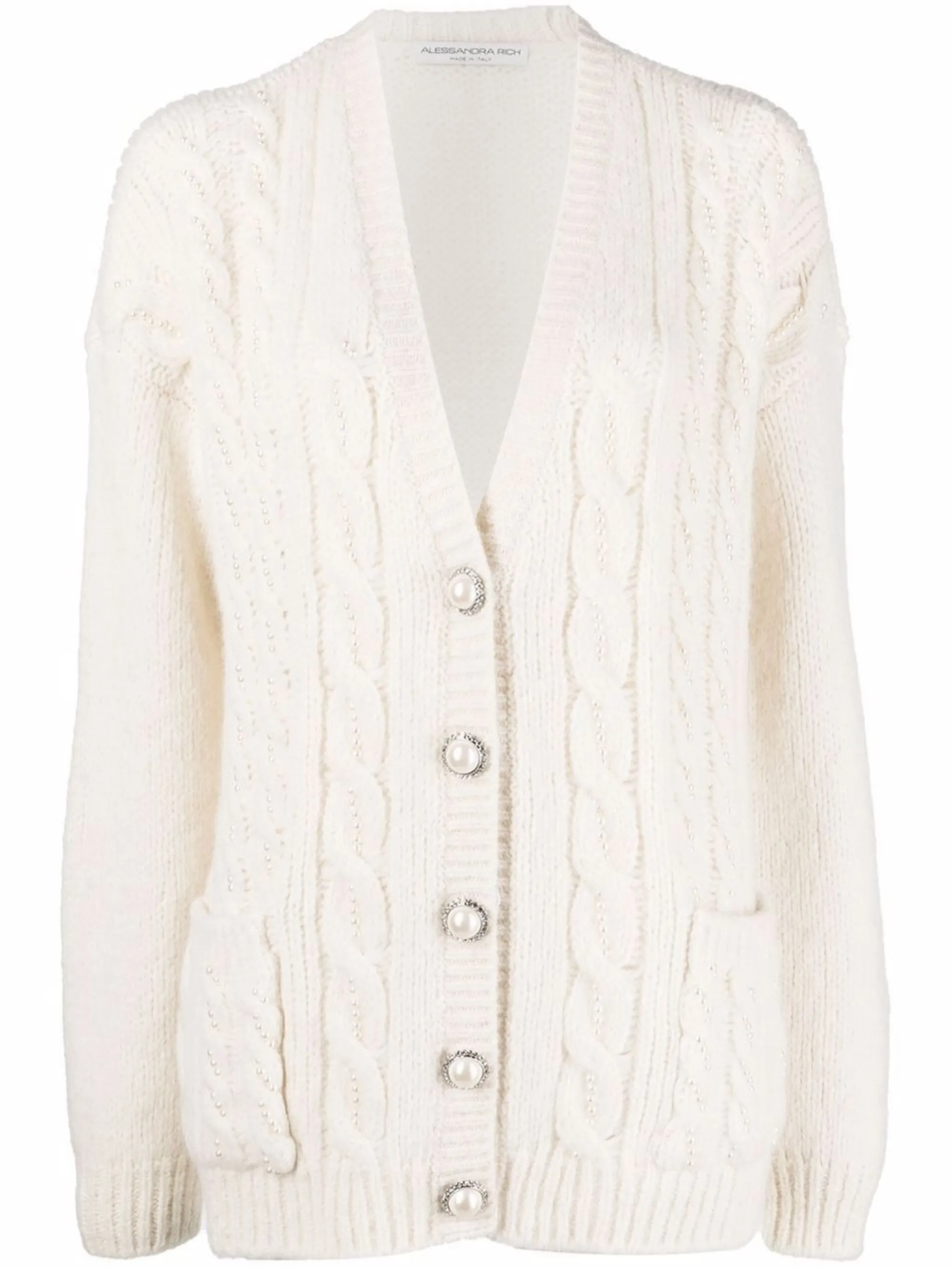 Vneck pearlembellished cardigan Alessandra Rich