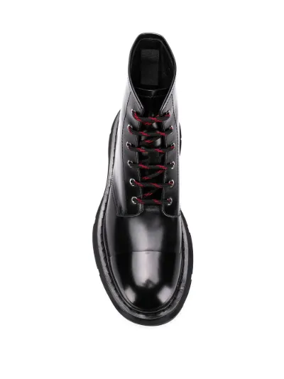 Alexander McQueen Anfibi con suola spessa nero | MODES