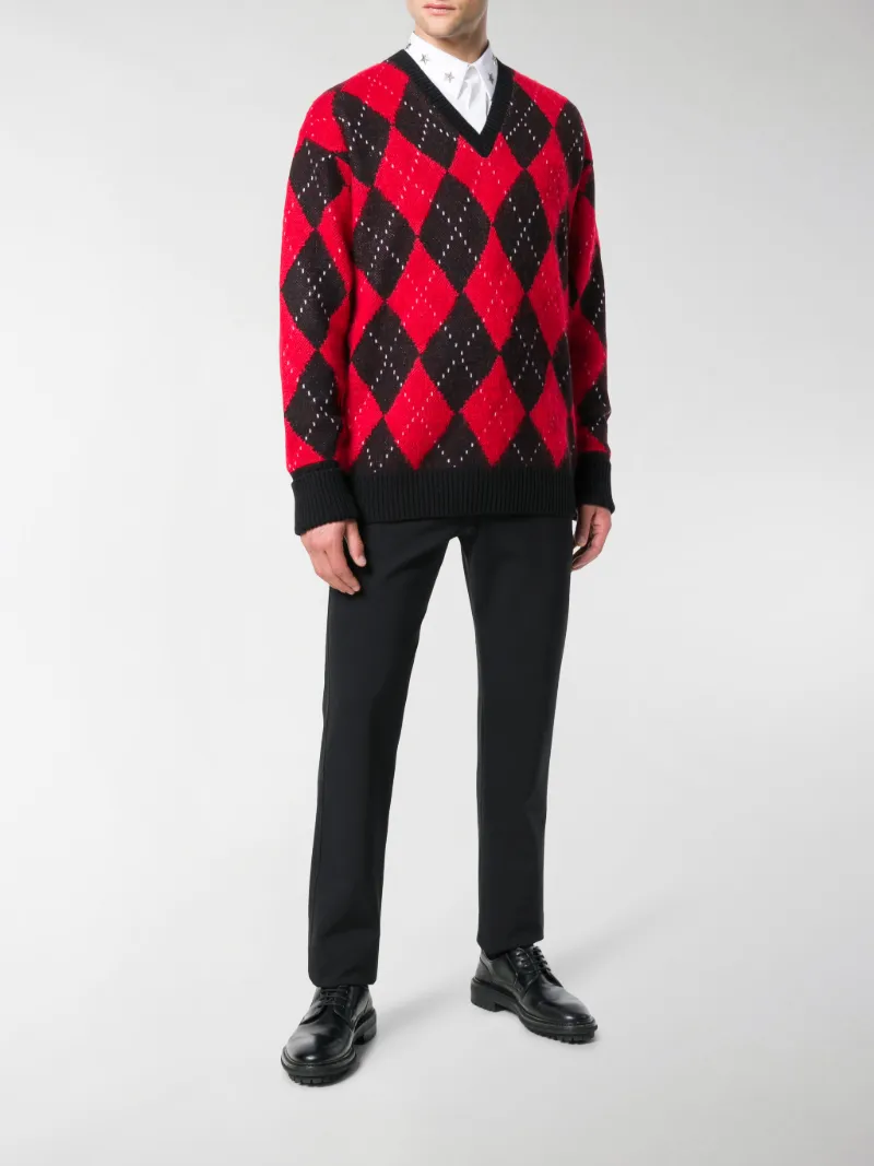 alexander mcqueen argyle sweater