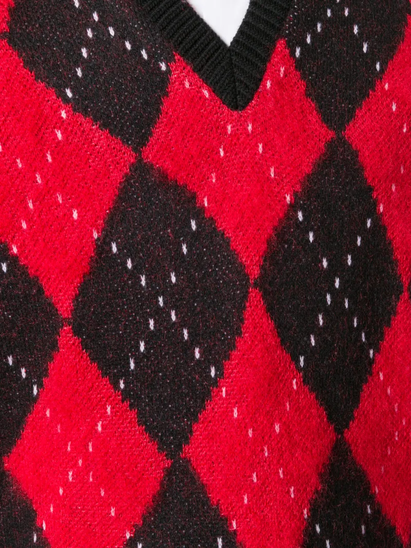 alexander mcqueen argyle sweater