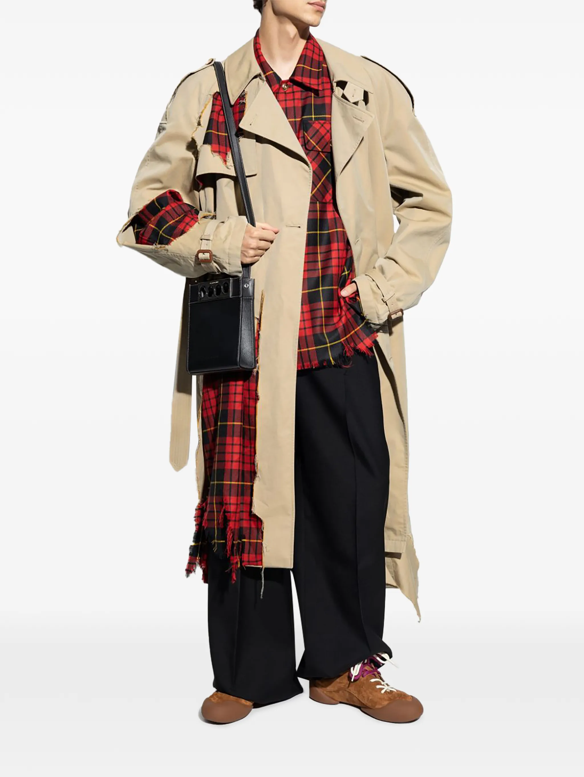 【送料&関税込】Alexander McQueen Belted Trench Coat Alexander McQueen Belted Trench Coat | Brown | FARFETCH