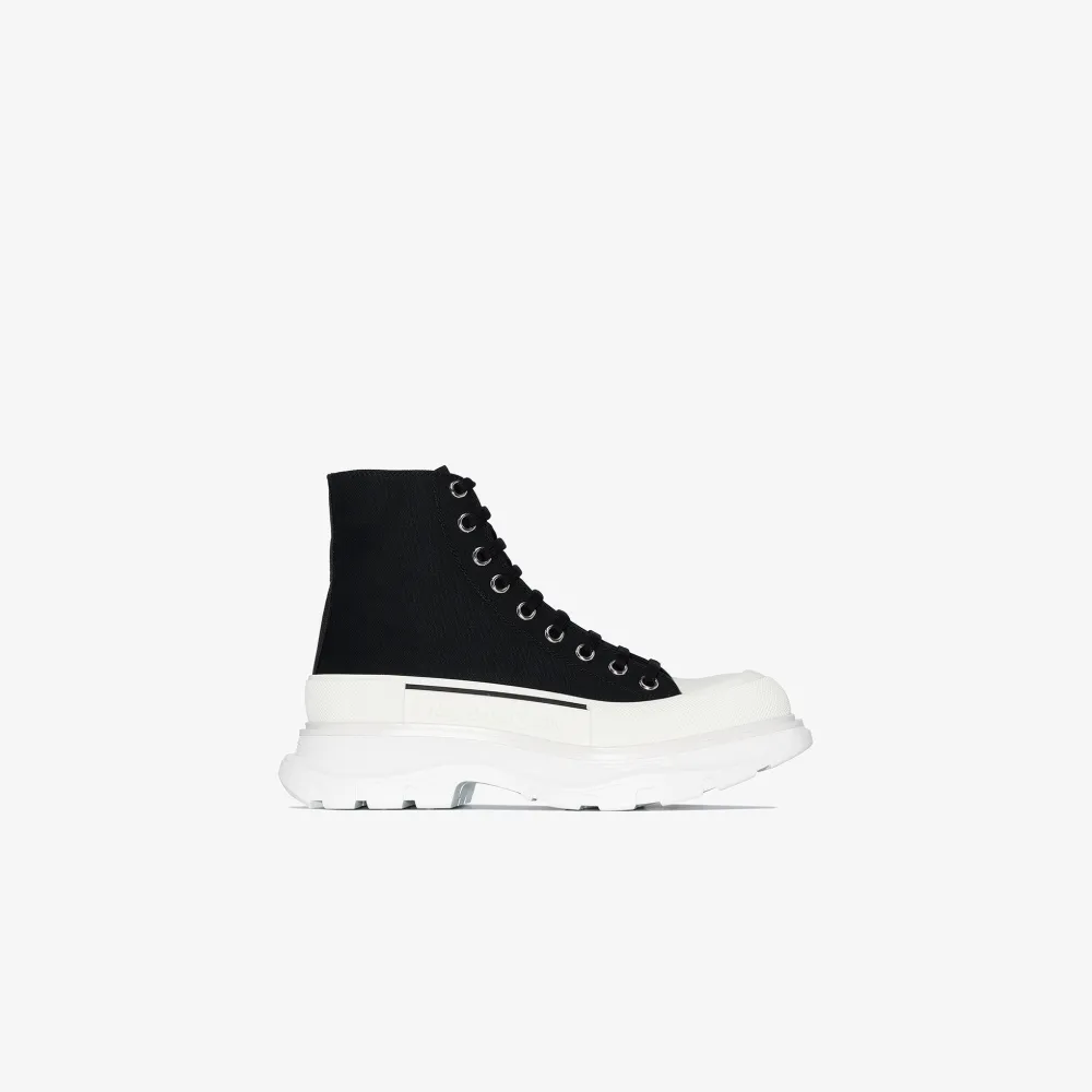 alexander mcqueen tread slick lace up boots