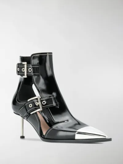 alexander mcqueen caged ankle boots