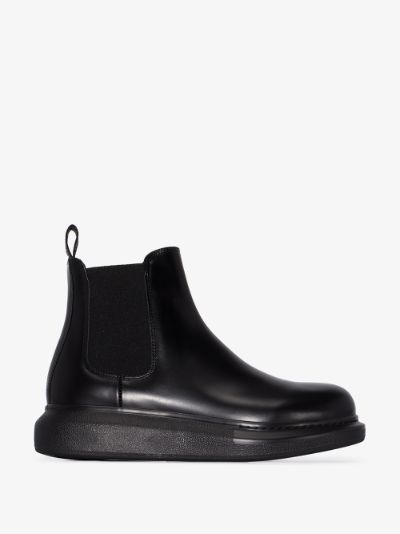 alexander mcqueen leather chelsea boots