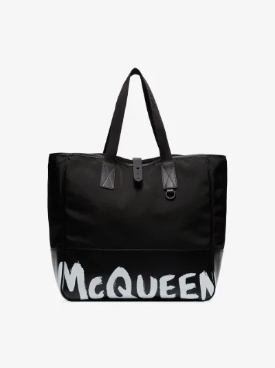 black shopper tote bag