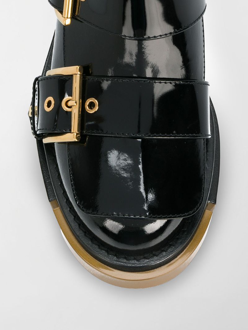 alexander mcqueen buckle boots