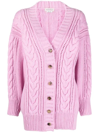 pink chunky cardigan