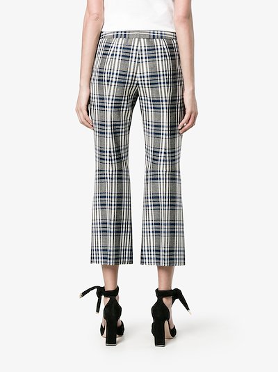 Alexander McQueen checked cropped trousers | Browns