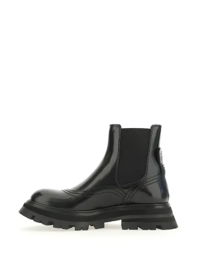 Alexander McQueen Leather Tread Slick Chelsea Boots | Harrods QA