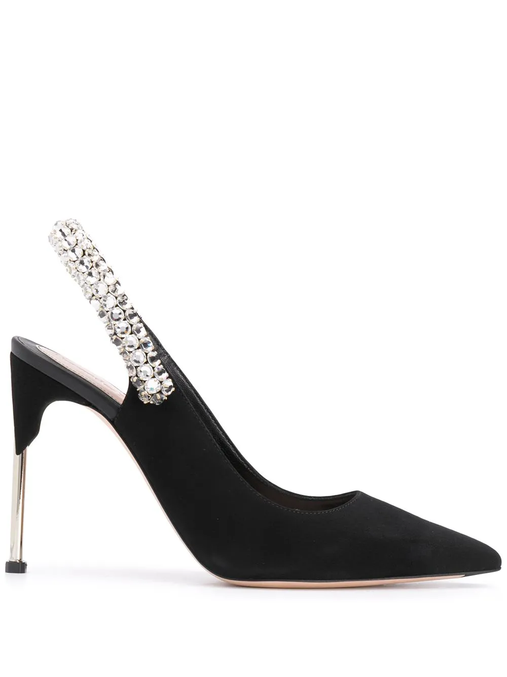 crystal-embellished slingback pumps | Alexander McQueen | Eraldo.com
