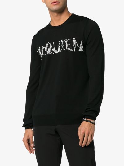 skeleton crew neck sweatshirt