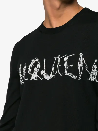 Dancing Skeleton wool crew neck sweater展示图