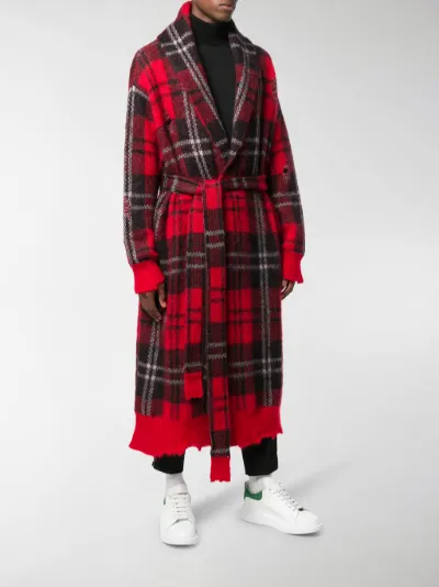 alexander mcqueen plaid coat