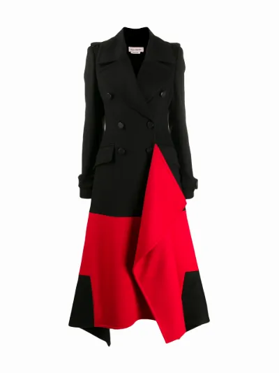Alexander McQueen double-breasted asymmetric coat | Eraldo
