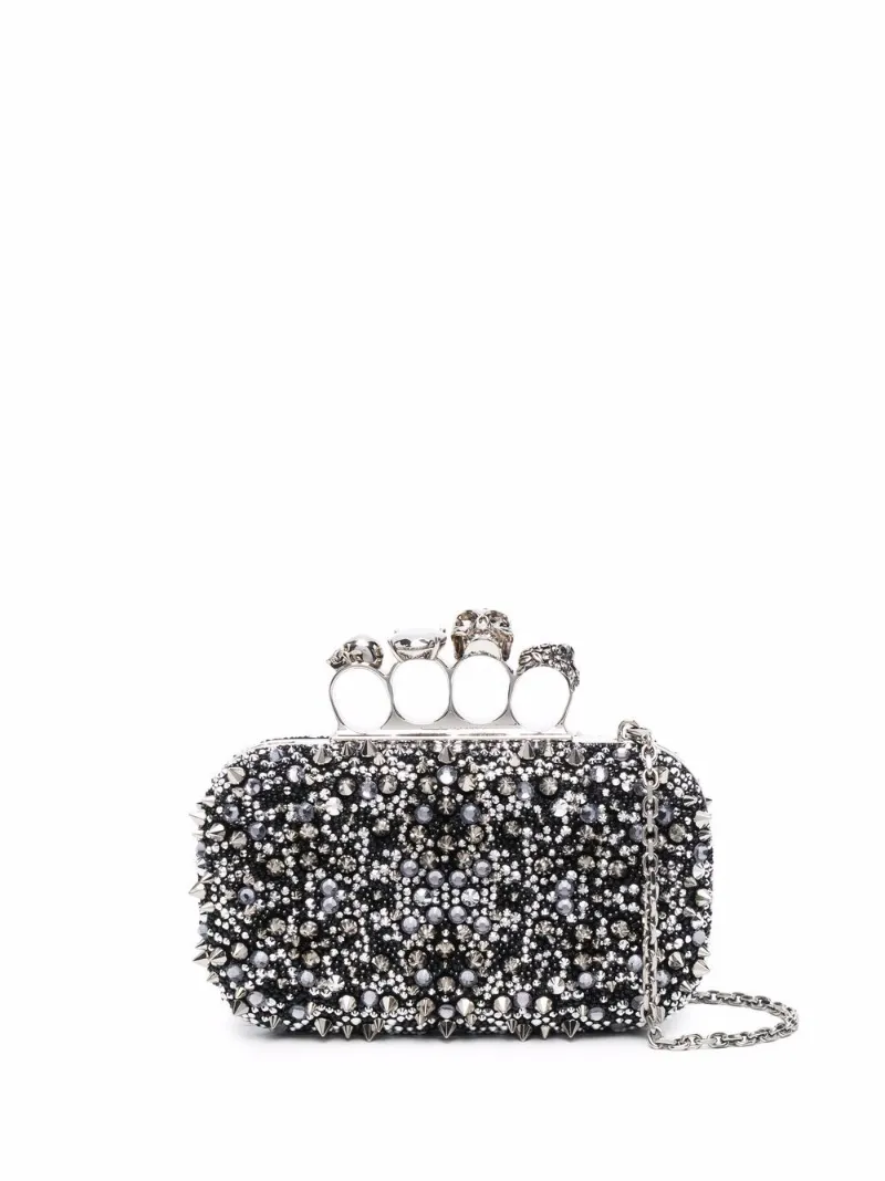 alexander mcqueen four ring clutch