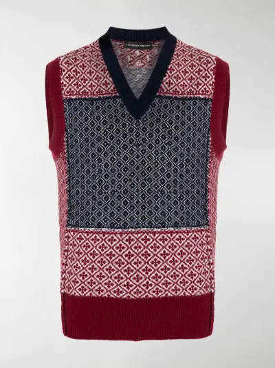 Alexander McQueen - Gilet di maglia Fair Isle