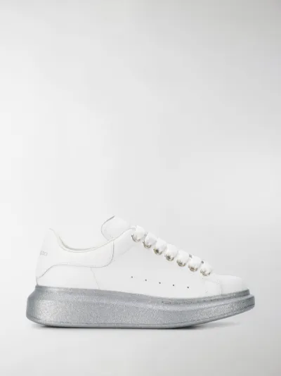 alexander mcqueen leather runway sneakers