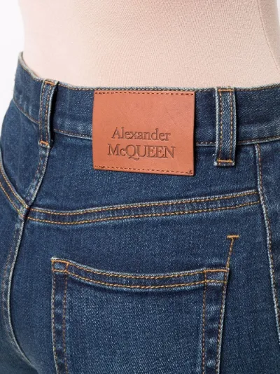 Alexander McQueen Jeans svasati a vita media blu | MODES