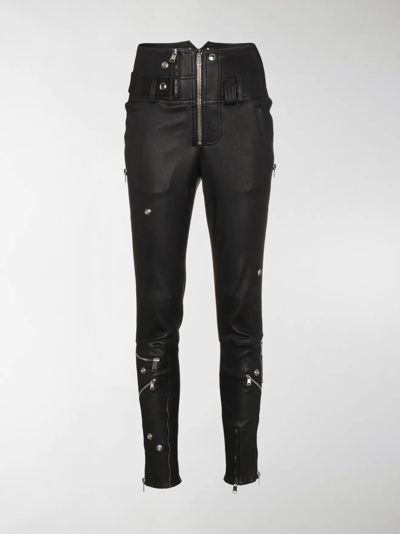 black skinny trousers high waisted