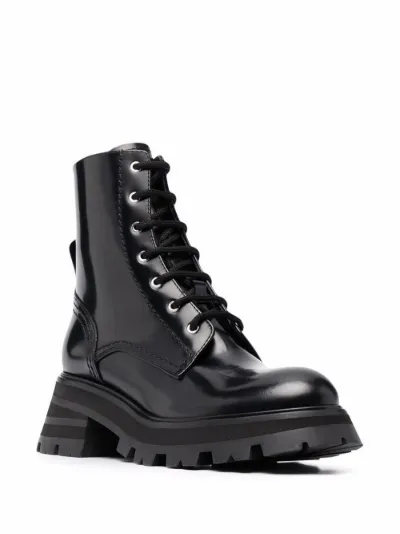 alexander mcqueen lace up boots