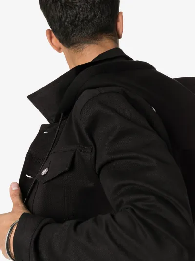 logo hooded denim jacket