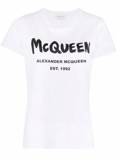 Alexander McQueen logo print cotton T shirt Eraldo FR