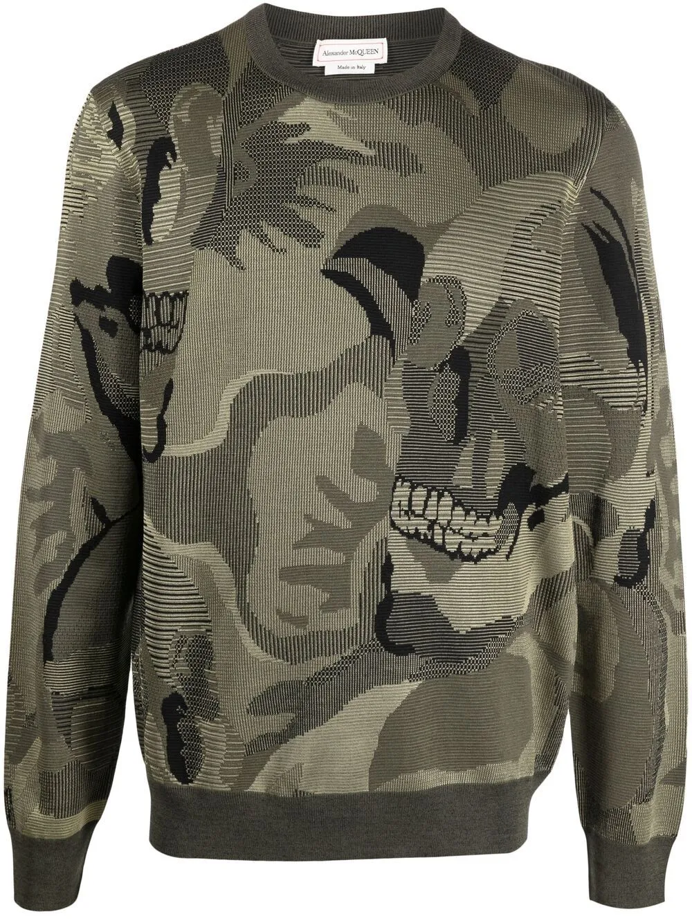 Alexander McQueen Autunno Inverno 20/21 maglione a collo alto in misto lana  a coste rosso - 633688 Q1AQ1 6610