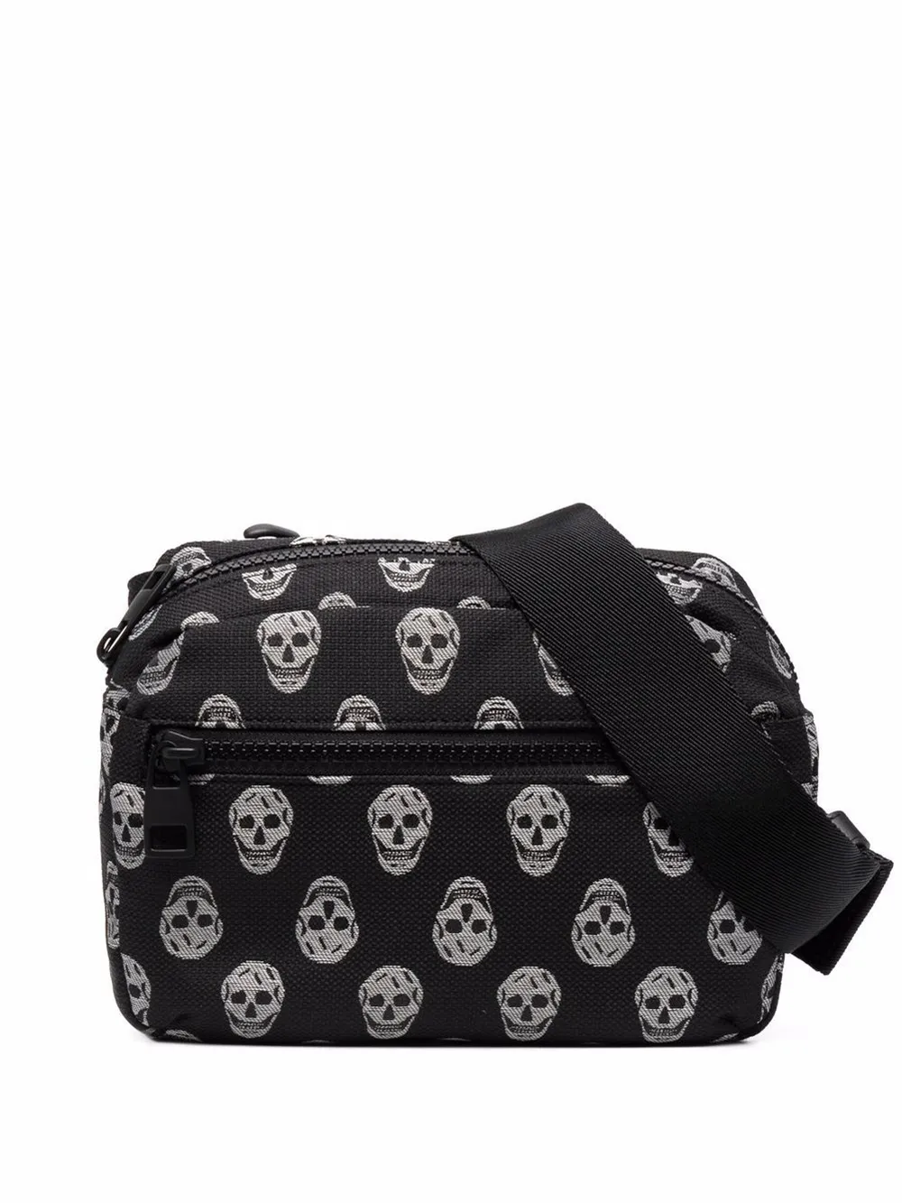 Marsupio Alexander McQueen graffiti 6831091AABW1073 black - ivory |  FRMODA.com
