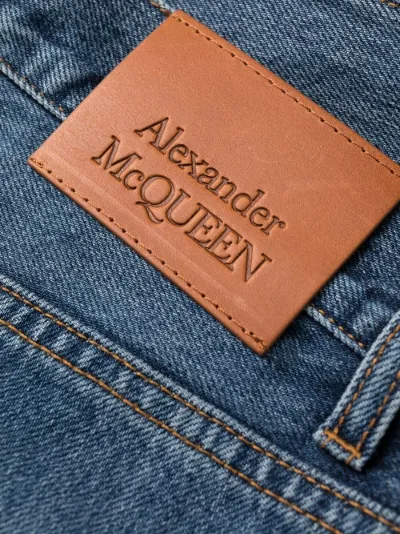 Alexander McQueen mid-rise wide-leg jeans blue | MODES
