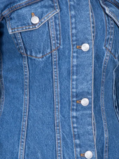 off shoulder jeans jacket