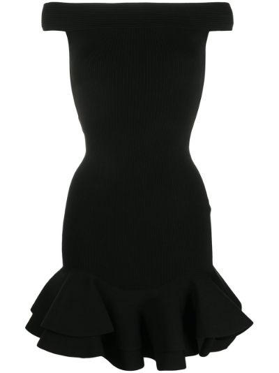 alexander mcqueen off shoulder dress