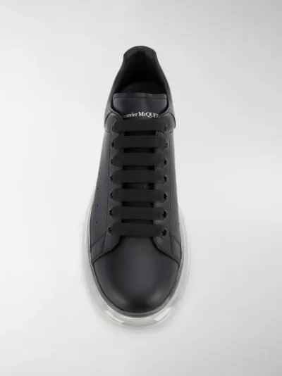 alexander mcqueen black clear sole oversized sneakers