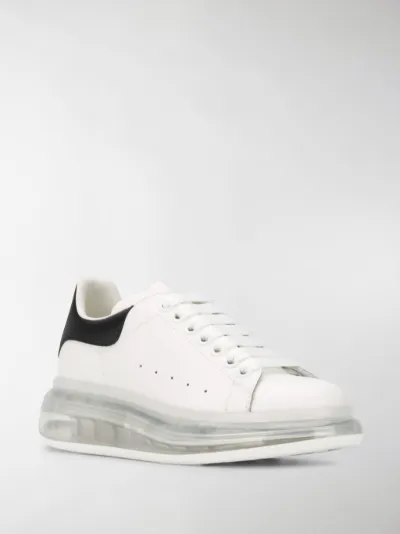 alexander mcqueen women's iridescent leather platform sneakers