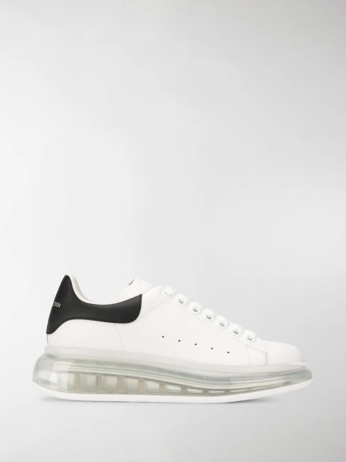 alexander mcqueen women's iridescent leather platform sneakers