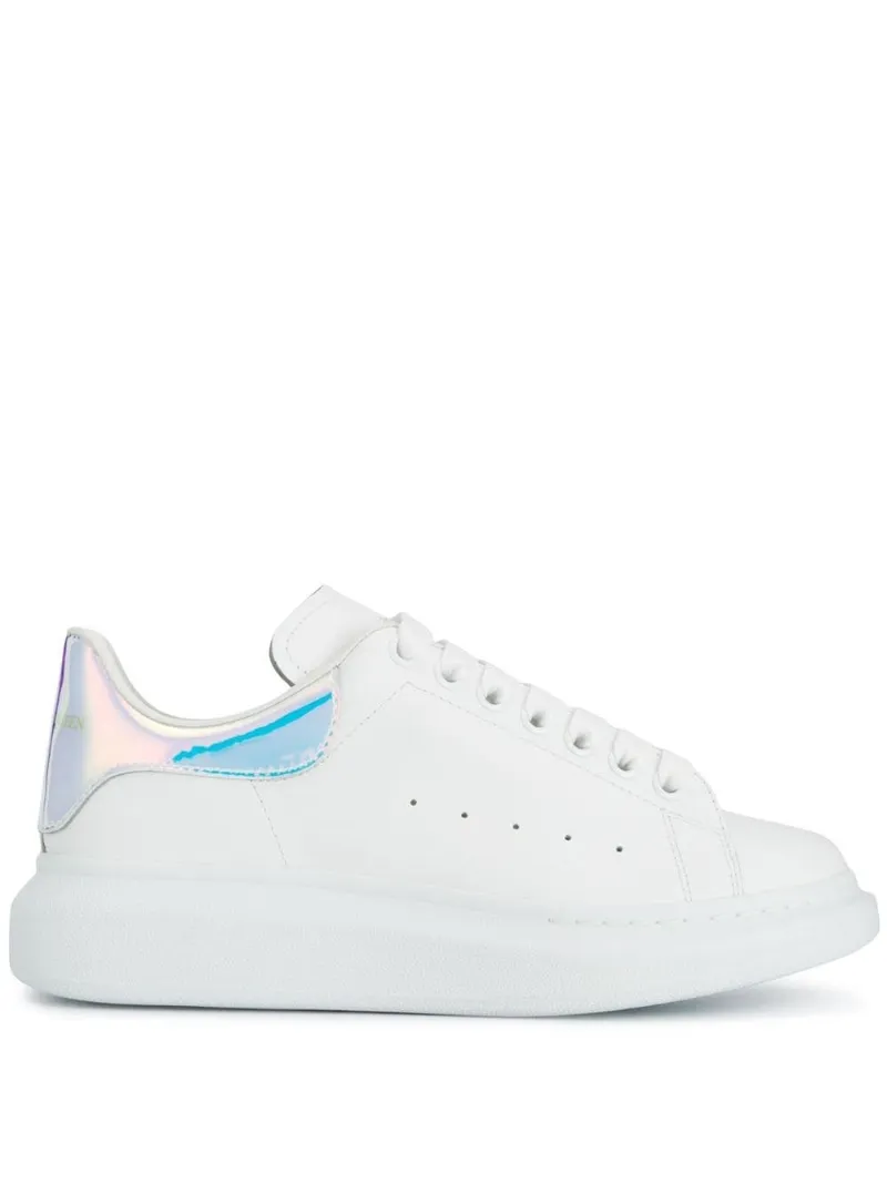 Alexander McQueen Carrie Over oversize sneakers in white and holographic -  561580WHVI59375