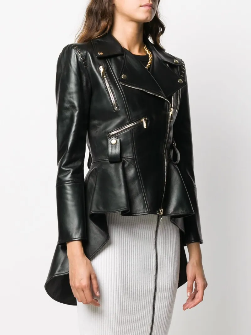 peplum biker jacket