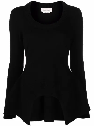 Alexander McQueen peplum cashmere 