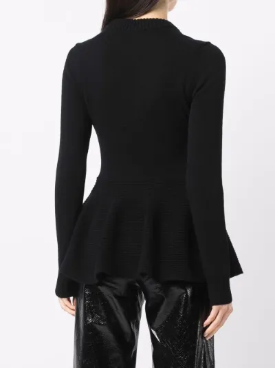 black peplum sweater
