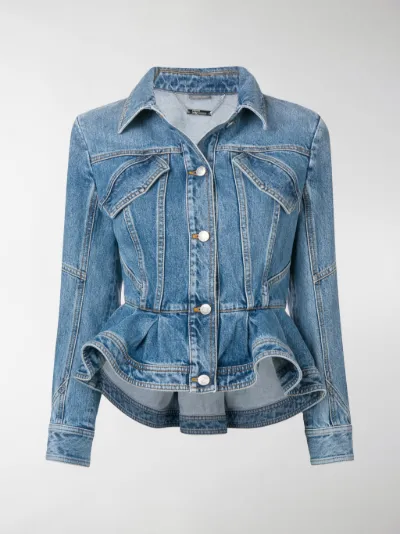 peplum denim shirt