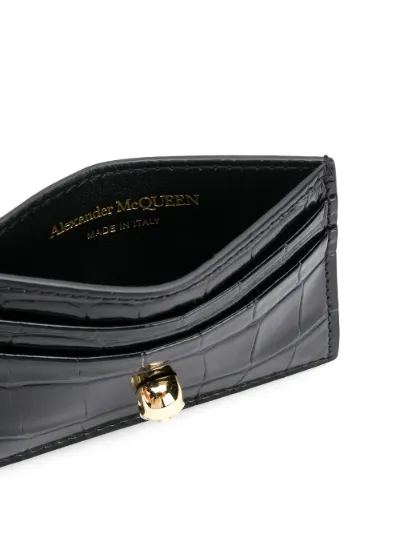 Alexander McQueen Portacarte con applicazioni nero | MODES
