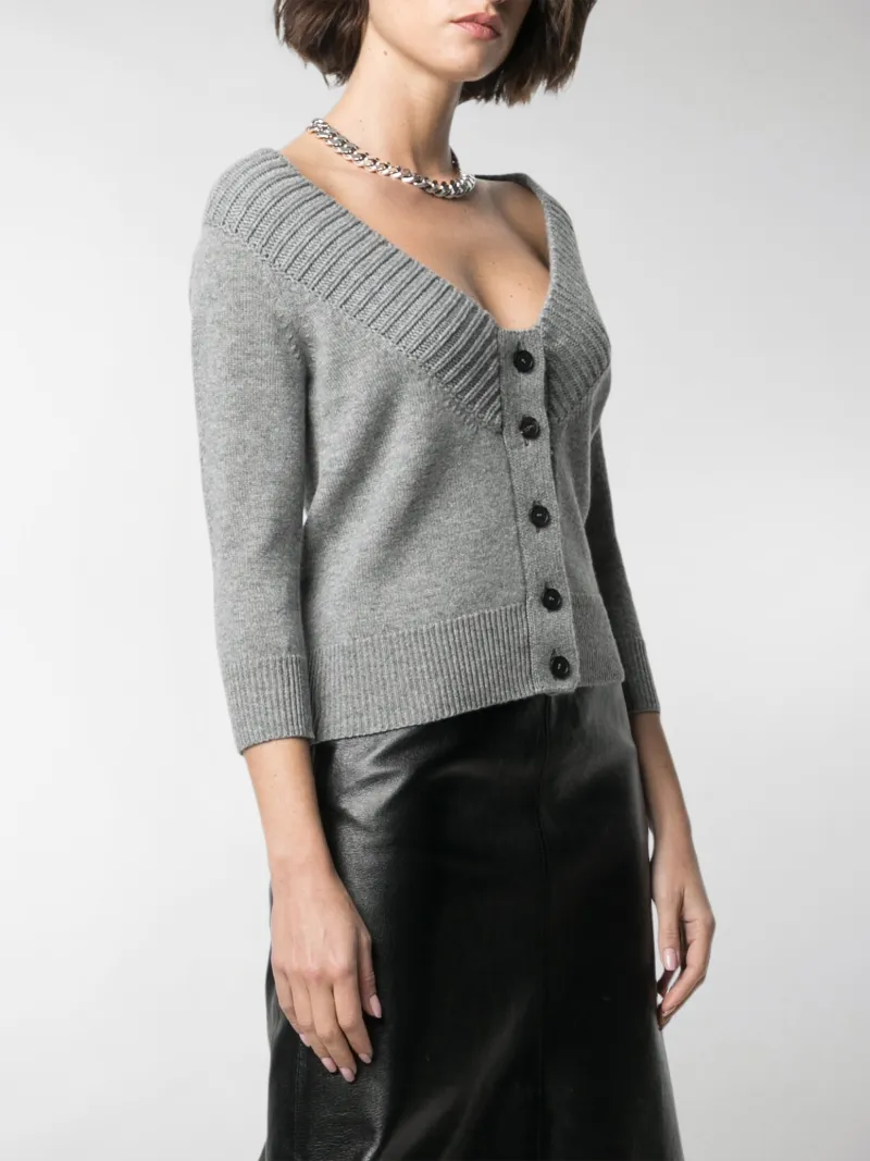 scoop neck cardigan