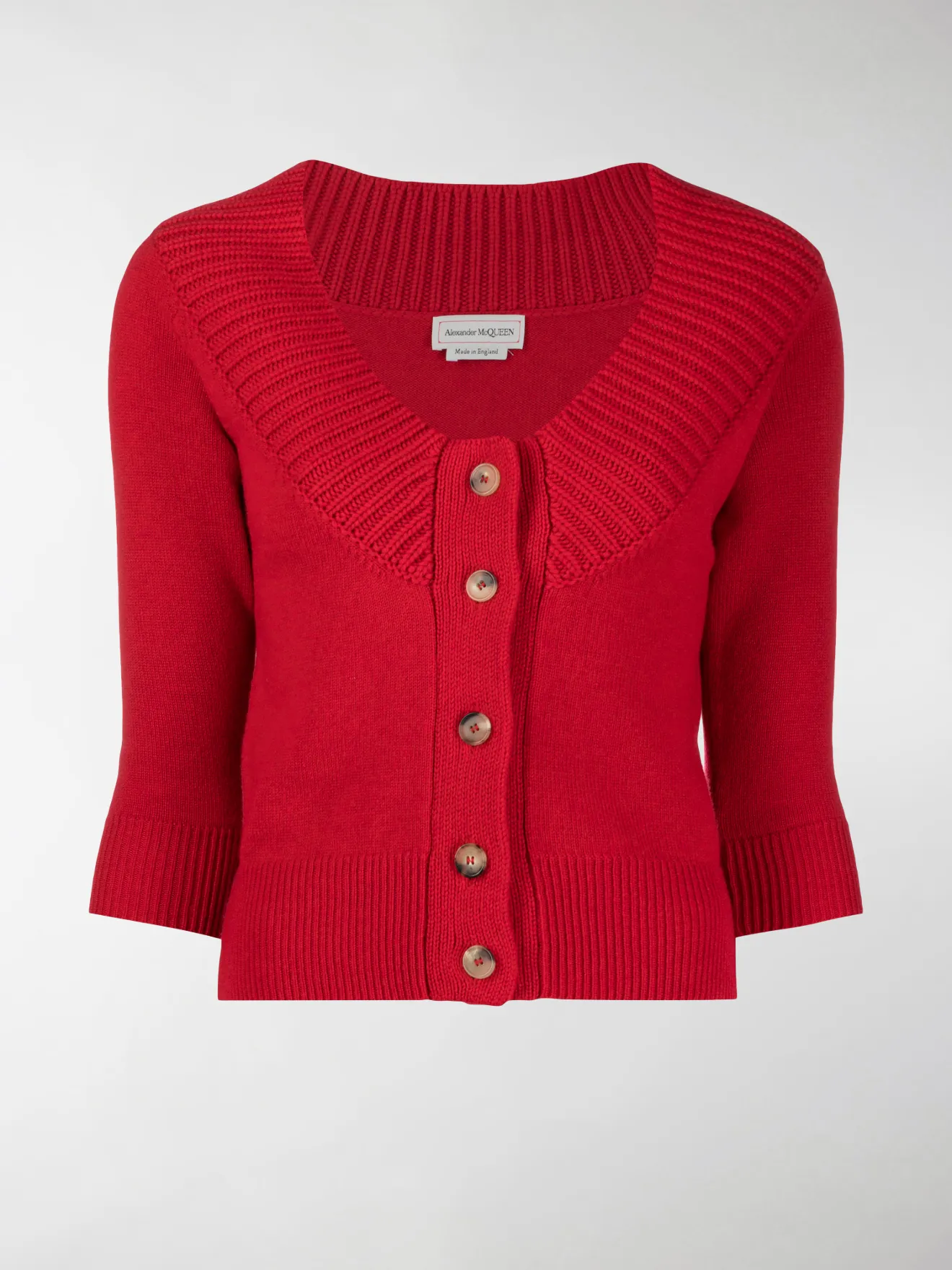 cashmere red cardigan