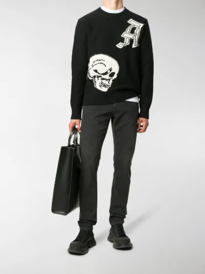 alexander mcqueen sweater skull